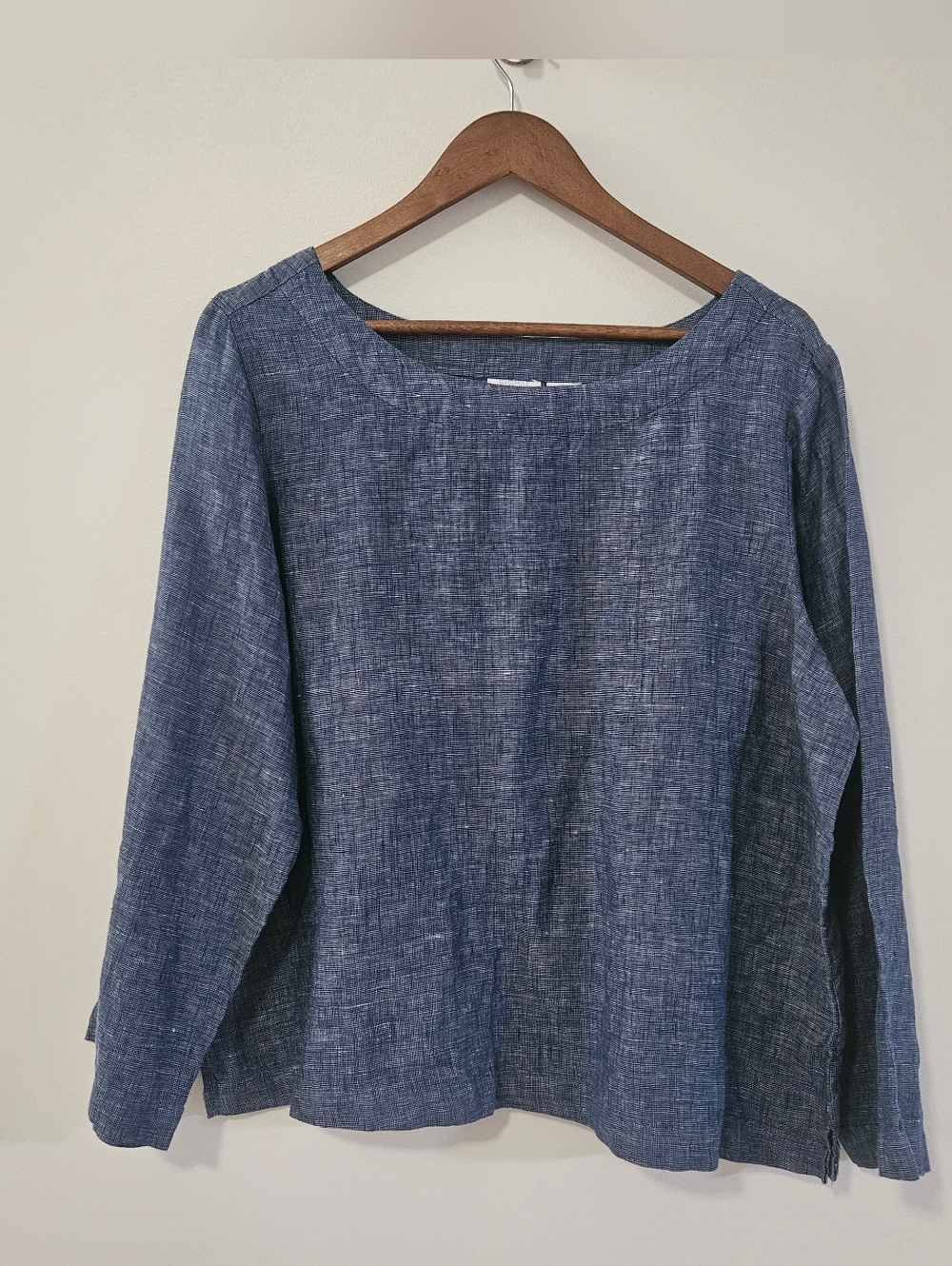 Sigrid Olsen 100% Linen Top Boxy XL